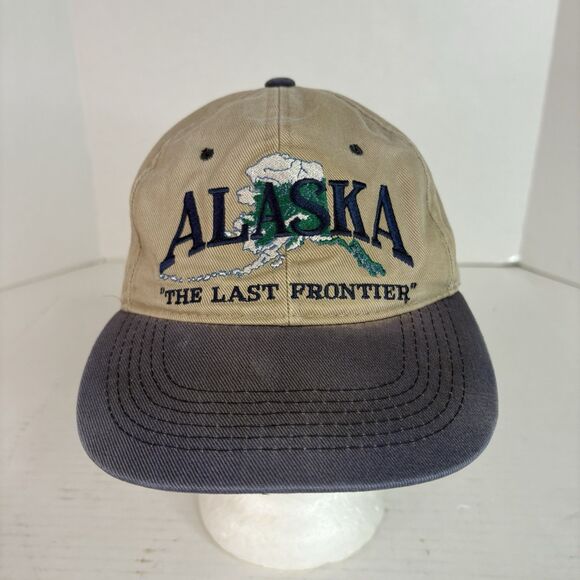 Unbranded Other - Retro Alaska Adjustable Hat, Beige, Embroidered State The Last Frontier,